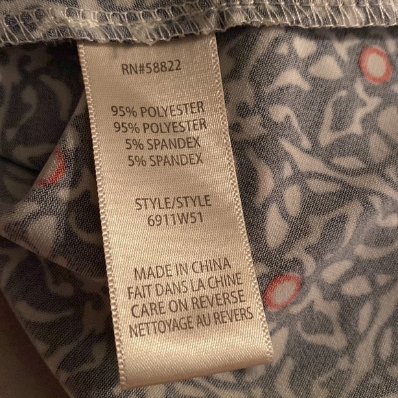 Max Studio Bell Sleeve Midi Dress Size XS Patterned Floral Navy Blue White Color - Picture 10 of 10